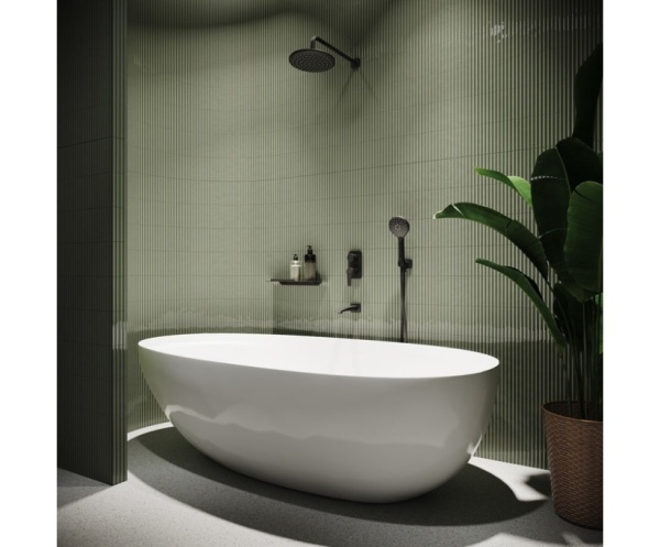 Душевая система скрытого монтажа с тропическим душем, ручным душем и изливом, черный матовый, Ray, IDDIS, RAYBL03i68 в Сочи и Адлере