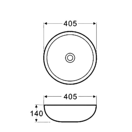 Раковина Azario 405х405х140 накладная, белая (AZ-3216) в Сочи и Адлере