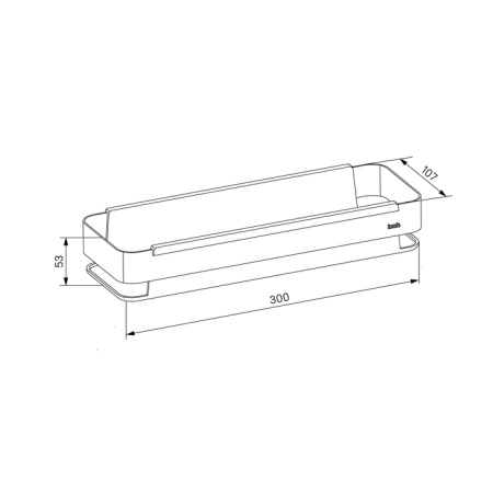Полка, нержавеющая сталь,черная, SHE13SBi44, ID в Сочи и Адлере