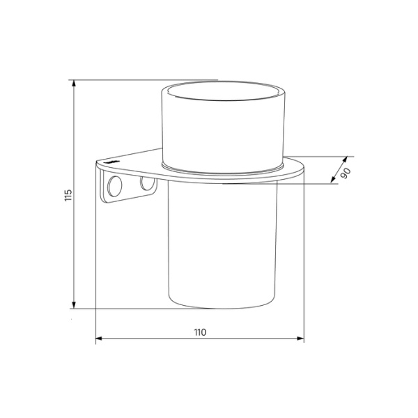 Подстаканник, нержавеющая сталь, NOА, черный матовый, IDDIS, NOABLG0i45 в Сочи и Адлере