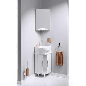 ДЕЛЬТА Шкафчик навесной угловой с зеркалом в Сочи и Адлере ДЕЛЬТА Шкафчик навесной угловой с зеркалом в Сочи и Адлере