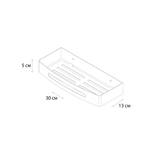 HOTEL Полка прямоугольная одноэтажная графит FX-31003Q в Сочи и Адлере