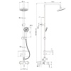 Смеситель Lemark Linara LM0460C для душа с верхней душевой лейкой "Тропический дождь", хром в Сочи и Адлере