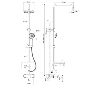 Смеситель Lemark Linara LM0460C для душа с верхней душевой лейкой "Тропический дождь", хром в Сочи и Адлере Смеситель Lemark Linara LM0460C для душа с верхней душевой лейкой "Тропический дождь", хром в Сочи и Адлере