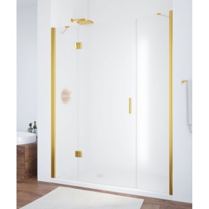 Дверь в душевой проем AFP-F 160 09 01 LUX профиль золото, стекло прозрачное