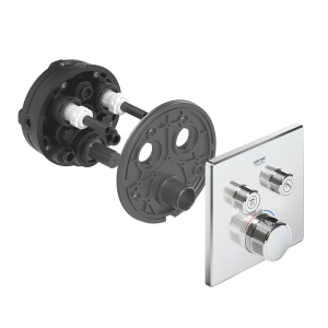 29124000 Внешняя часть термостатического смесителя на 2 выхода GROHE Grohtherm SmartControl, хром  в Сочи и Адлере 29124000 Внешняя часть термостатического смесителя на 2 выхода GROHE Grohtherm SmartControl, хром  в Сочи и Адлере