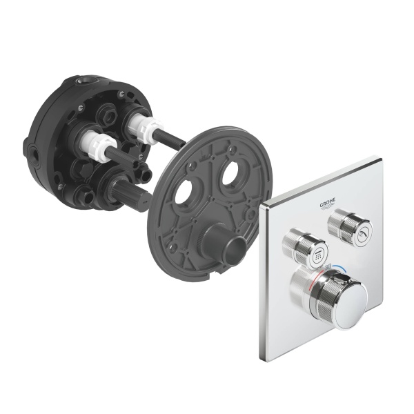 29124000 Внешняя часть термостатического смесителя на 2 выхода GROHE Grohtherm SmartControl, хром  в Сочи и Адлере 29124000 Внешняя часть термостатического смесителя на 2 выхода GROHE Grohtherm SmartControl, хром  в Сочи и Адлере