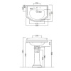 KERASAN Retro 69, раковина 69*52см. с 1 отв., цвет белый в Сочи и Адлере