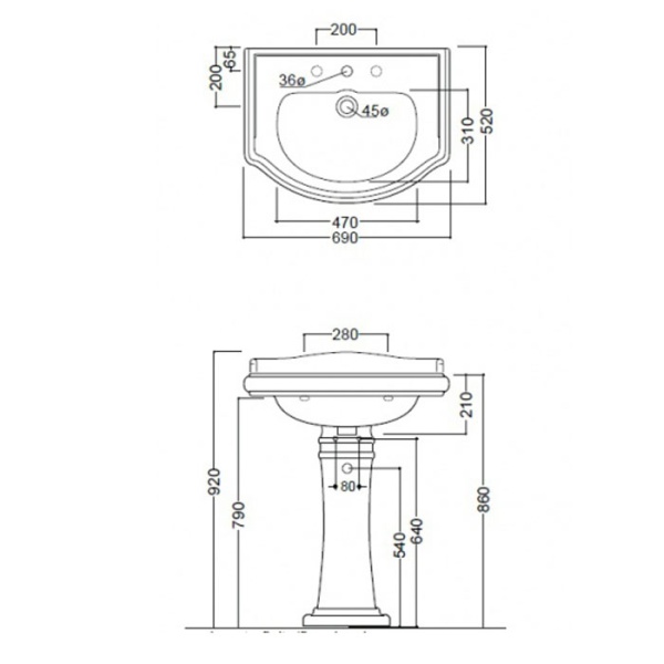 KERASAN Retro 69, раковина 69*52см. с 1 отв., цвет белый в Сочи и Адлере KERASAN Retro 69, раковина 69*52см. с 1 отв., цвет белый в Сочи и Адлере