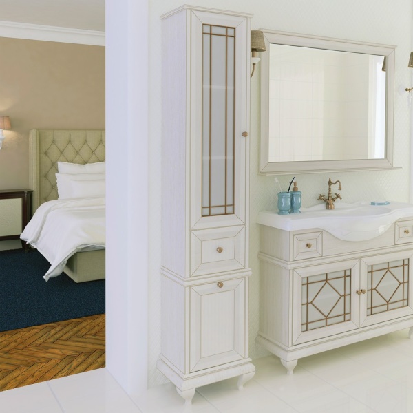 БЕАТРИЧЕ шкаф-колонна левый слоновая кость с патиной БЕАТРИЧЕ шкаф-колонна левый слоновая кость с патиной