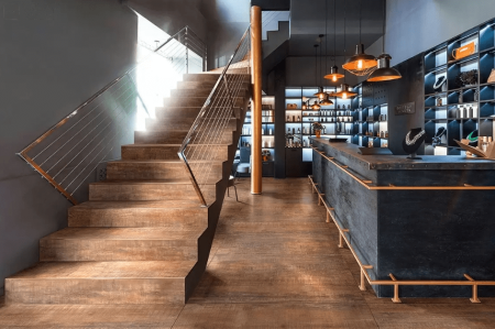 Керамогранит Граните Вуд Эго корич. SR (структ.) 19,5*120 в Сочи и Адлере