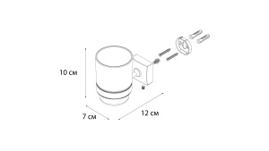 Стакан одинарный Fixsen Kvadro, хром (FX-61306) в Сочи и Адлере