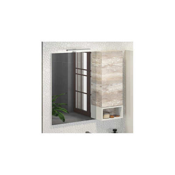 COMFORTY Зеркало-шкаф "Турин-90" дуб бежевый в Сочи и Адлере COMFORTY Зеркало-шкаф "Турин-90" дуб бежевый в Сочи и Адлере