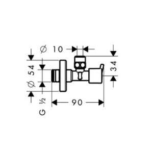 13901000 Угловой вентиль 1/2 Hansgrohe  в Сочи и Адлере 13901000 Угловой вентиль 1/2 Hansgrohe  в Сочи и Адлере