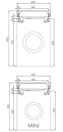 Раковина на стиральную машину Рейн 60, белая в Сочи и Адлере