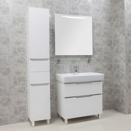 Дакота 80 Тумба-умывальник (белый/выб.дерево) (раковина приобретается отдельноТигода 80) в Сочи и Адлере