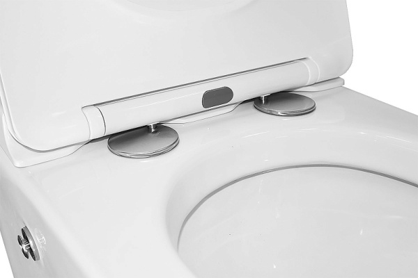 Унитаз импульсный Azario 360х590х440 напольный, квадратный, быстросъемное сиденье микролифт (AZ-102C) в Сочи и Адлере