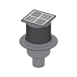 Сливной трап 105 × 105/50, подводка – прямая, решетка – нержавеющая сталь, гидрозатвор – комби в Сочи и Адлере Сливной трап 105 × 105/50, подводка – прямая, решетка – нержавеющая сталь, гидрозатвор – комби в Сочи и Адлере
