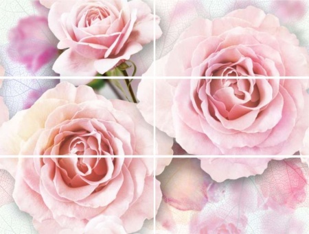 Панно Unica роз. Bouquet(из 6-х шт.) 60*80