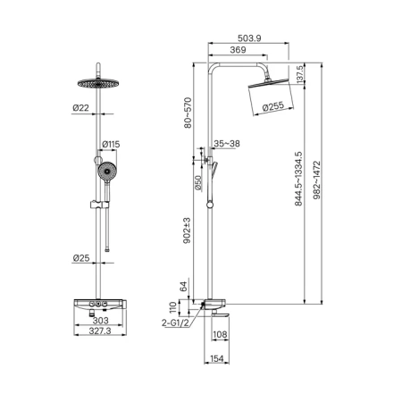 Смеситель для ванны с верхним душем, белый матовый, Shelfy, IDDIS, SHEWTBTi06 в Сочи и Адлере Смеситель для ванны с верхним душем, белый матовый, Shelfy, IDDIS, SHEWTBTi06 в Сочи и Адлере