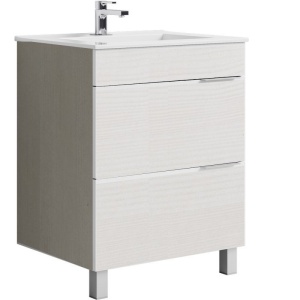 БРИГ 75 Тумба на ножках, два ящика с умывальниками дуб седой QUADRO 75/ГГРАНД 75 (Ш75хВ51хГ47) БРИГ 75 Тумба на ножках, два ящика с умывальниками дуб седой QUADRO 75/ГГРАНД 75 (Ш75хВ51хГ47)