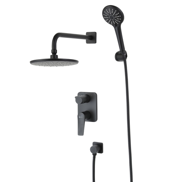 Смеситель Lemark Bronx LM3729BL для душа встраиваемый с дополнительной 3-функц. лейкой, черный Смеситель Lemark Bronx LM3729BL для душа встраиваемый с дополнительной 3-функц. лейкой, черный