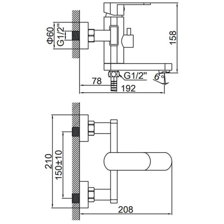 Смеситель для ванны Ledeme L73216 в Сочи и Адлере