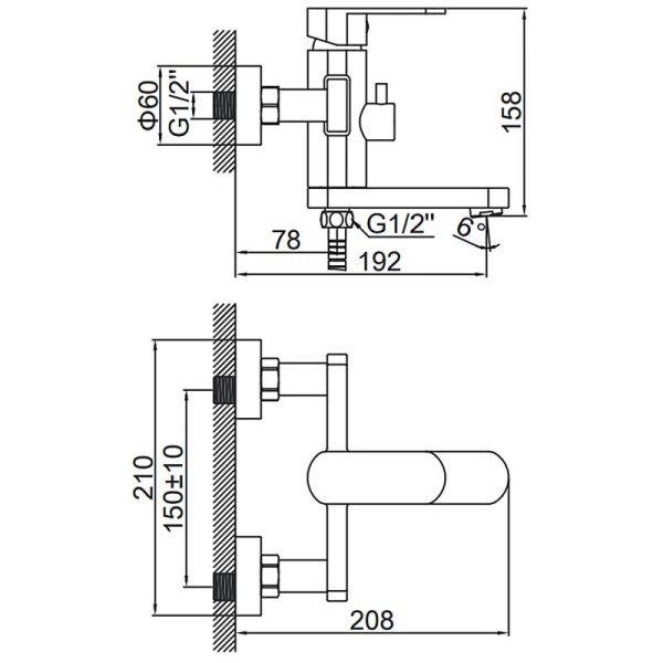Смеситель для ванны Ledeme L73216 в Сочи и Адлере