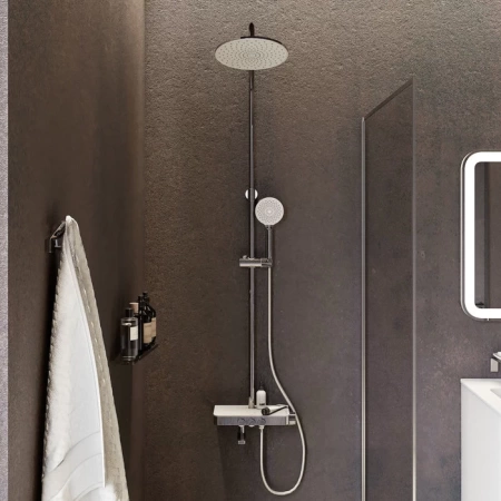 Смеситель для ванны с верхним душем, Shelfy, IDDIS, SHESBBTi06 в Сочи и Адлере