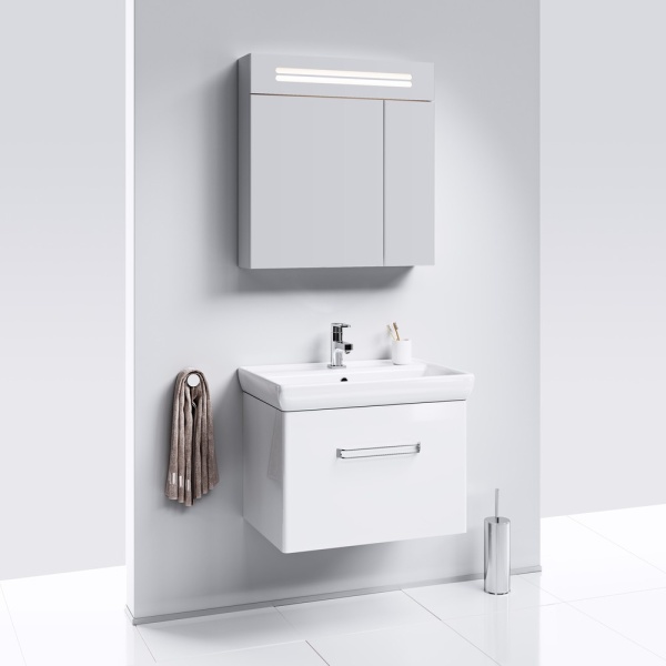 НЕО 70 Тумба подвесная, один ящик с раковиной ДРЕЯ Q70 (Ш70хВ54,5хГ47,5) в Сочи и Адлере