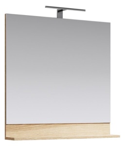 ФОСТЕР 80 Зеркало ДУБ СОНОМА с полочкой, светодиодным светильником и выключателем (Ш80хВ80хГ14) ФОСТЕР 80 Зеркало ДУБ СОНОМА с полочкой, светодиодным светильником и выключателем (Ш80хВ80хГ14)
