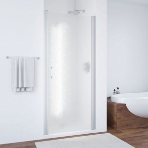 Дверь в душевой проем 70 см. профиль хром мат. /стекло шиншила