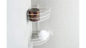 Полка корзина Fixsen двухэтажная, угловая, белая (FX-710W-2) в Сочи и Адлере