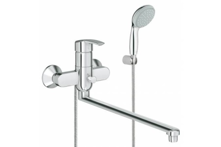 Смеситель универсальный GROHE Multiform с душевым гарнитуром, длинный излив, хром (32708000)