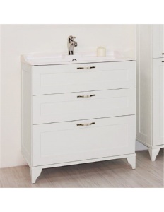 Леон 80 Н Тумба-умывальник (Дуб белый) (Раковина Фабиа 800) в Сочи и Адлере Леон 80 Н Тумба-умывальник (Дуб белый) (Раковина Фабиа 800) в Сочи и Адлере