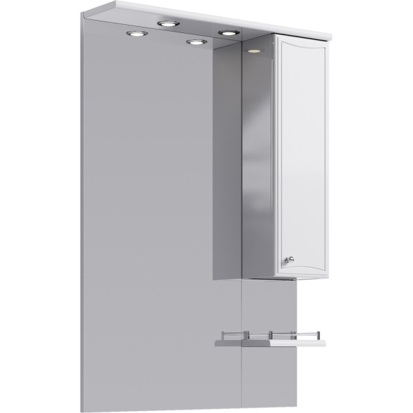 БАРСЕЛОНА 70 Зеркало с полочкой, шкафчиком, а также светодиодной подсветкой,включателем и розеткой (Ш70хВ108хГ17,5) в Сочи и Адлере БАРСЕЛОНА 70 Зеркало с полочкой, шкафчиком, а также светодиодной подсветкой,включателем и розеткой (Ш70хВ108хГ17,5) в Сочи и Адлере