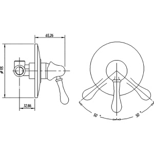 MAYA Смеситель скрытого монтажа бронза в Сочи и Адлере MAYA Смеситель скрытого монтажа бронза в Сочи и Адлере