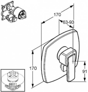 506500575 Смеситель Q-BEO для ванны и душа, с ограничителем горячей воды, автоматическое переключение хром в Сочи и Адлере 506500575 Смеситель Q-BEO для ванны и душа, с ограничителем горячей воды, автоматическое переключение хром в Сочи и Адлере