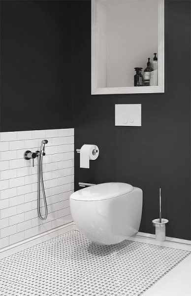 389990576 Набор BOZZ гигиенический, состоит из артикулов: 389250576+38826P+6054705-00+7314905 хром в Сочи и Адлере