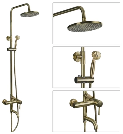 Душевая стойка с лейкой смеситель зонт (бронза)  в Сочи и Адлере