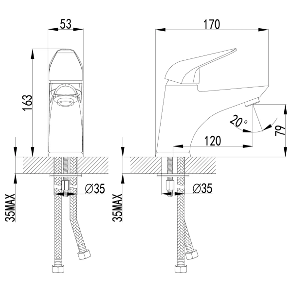 Смеситель Lemark Poseidon LM4206C для раковины в Сочи и Адлере Смеситель Lemark Poseidon LM4206C для раковины в Сочи и Адлере