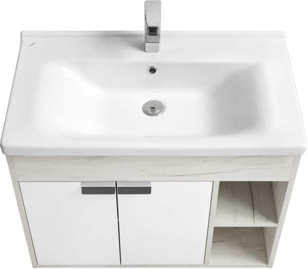 Флай 80 Тумба белый, дуб крафт (раковина приобретается отдельно Миранда-80) в Сочи и Адлере Флай 80 Тумба белый, дуб крафт (раковина приобретается отдельно Миранда-80) в Сочи и Адлере