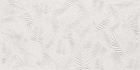 Плитка настенная 3D Wall Carve Leaf White 40*80