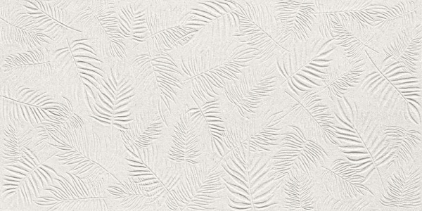 Плитка настенная 3D Wall Carve Leaf White 40*80