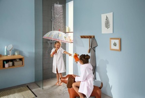 27630000 HG Croma E 280 1jet Душевая система Showerpipe с термостатом для душа, хром в Сочи и Адлере