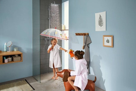 27630000 HG Croma E 280 1jet Душевая система Showerpipe с термостатом для душа, хром в Сочи и Адлере