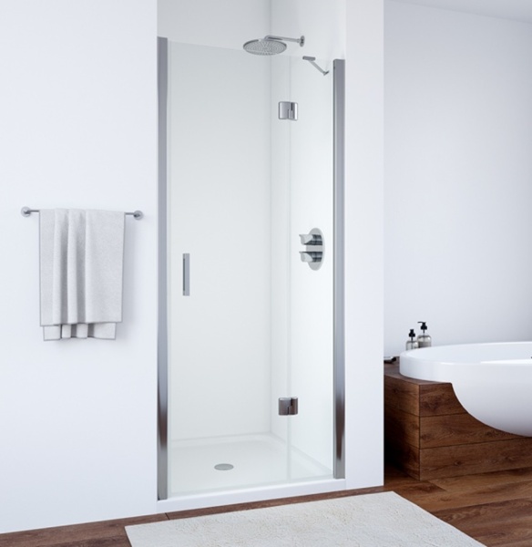 Дверь в душ.проем AFP-105  профиль бронза стекло прозрачное, правая