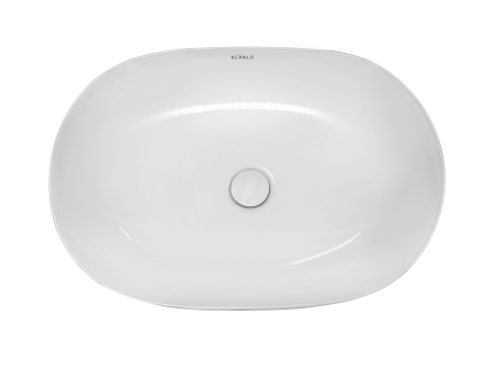 Раковина Kerald 600*415*140 мм накладная, белый  в Сочи и Адлере