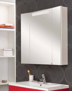 Мадрид 80 М Шкаф-зеркало со светильником белый Мадрид 80 М Шкаф-зеркало со светильником белый