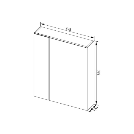 Зеркало Эвора 70 цв.дуб антик  в Сочи и Адлере